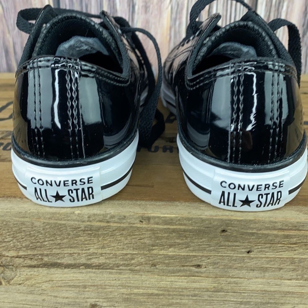 Black Patent Leather Converse Shoes (Size 2) - Picture 9 of 16